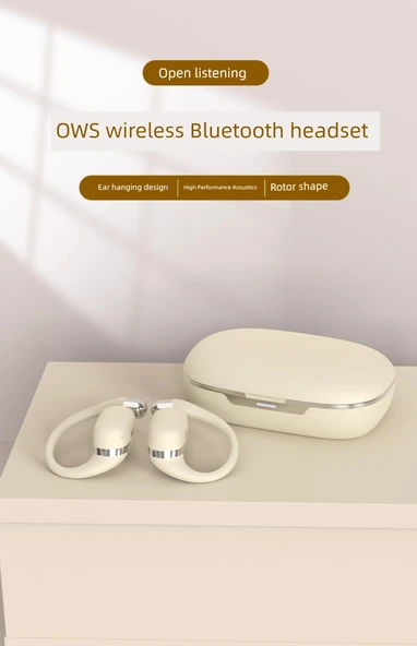 TWS Bluetooth 5.4 Kulak Klipsli Spor Kulaklık - Siyah - Resim 6