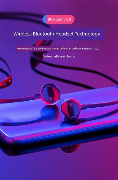 Bluetooth Kulaklık - Beyaz - Aramalı, Şarkılı - 5D HD Stereo - 6