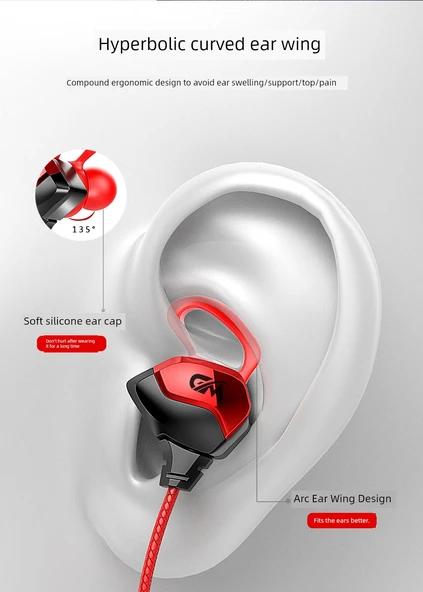 G30 Kırmızı Oyuncu Kulaklığı - Type-C Dijital Giriş - 11