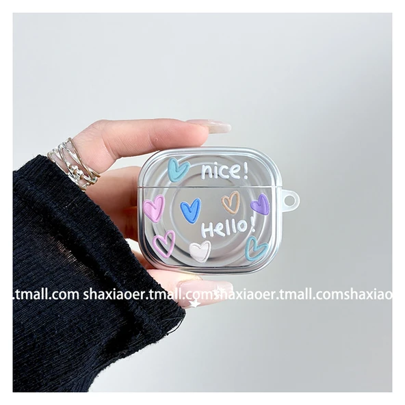 AirPods Pro 2. Nesil Uyumlu DIY Elmas Dalga Desenli Koruyucu Kılıf - Tek Kabuk + DIY Elmas + Kolye - 10