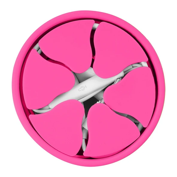 Mini Taşınabilir Kulaklık Kablo Düzenleyici - Gül Pembe (Sınırlı Üretim)