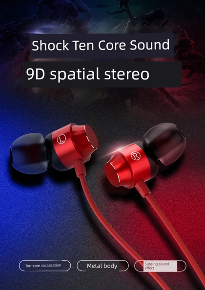 Type-C Siyah Stereo Bass Kulaklık - 6
