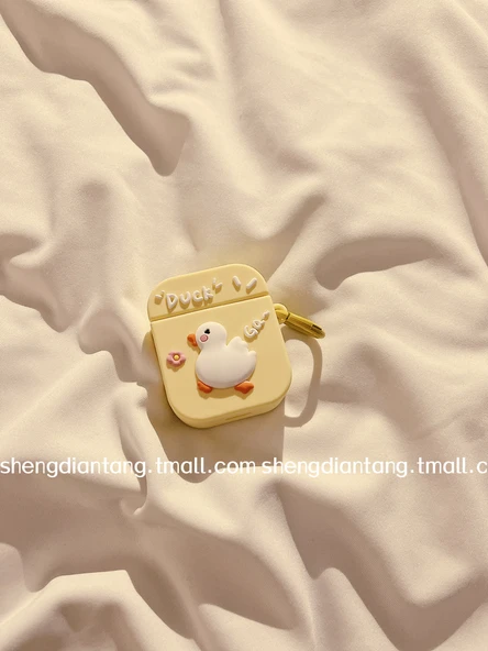 AirPods için Genişletilmiş Sarı Ördek ve Kancalı Kılıf - 1