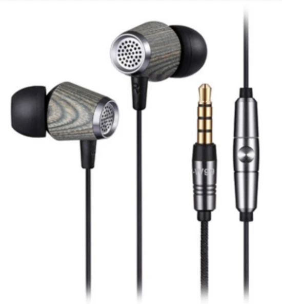 HiFi Kulak İçi Kulaklık - Mikrofonlu - W99 - Abanoz - Gri