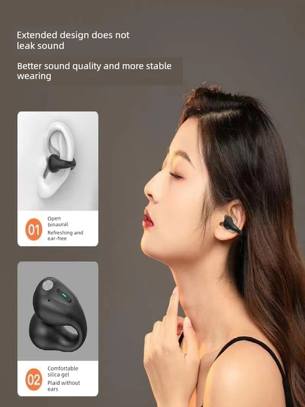 Kablosuz Bluetooth 5.3 Kulaklık - Buz ve Kar Beyazı - 4