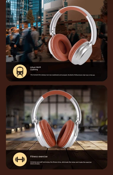 Aktif Gürültü Önleyici Bluetooth 5.4 Gaming Kulaklık - Mavi ENC - 7