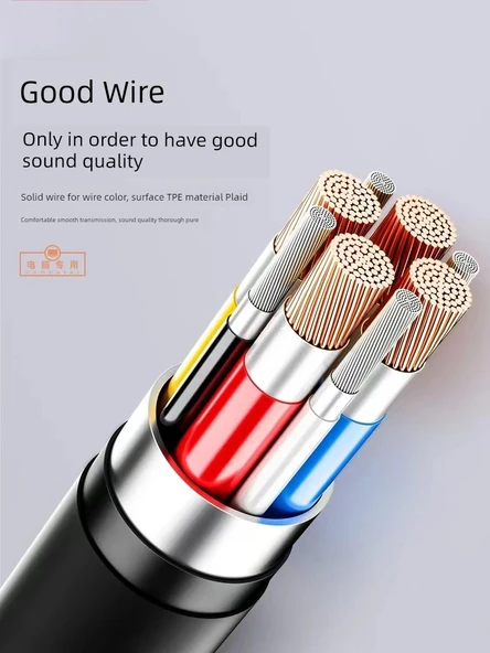 Kablolu Kulak İçi Oyuncu Kulaklığı - Siyah Çift Fiş 3m DAC HIRes (Model 1) - 4