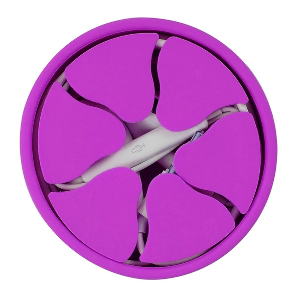 Mini Taşınabilir Kulaklık Kablo Düzenleyici - Violet (Sınırlı Üretim)