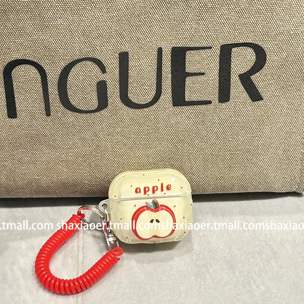 Puantiyeli Apple AirPods Kılıfı - Apple AirPods Pro - Kırmızı Telefon Hattı