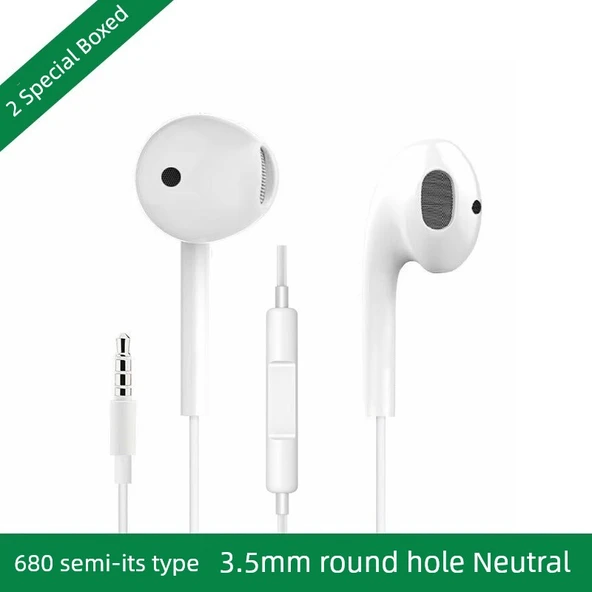 3.5mm Evrensel Kulak İçi Kulaklık - 680 Adet Yarım Kulak İki Kutu