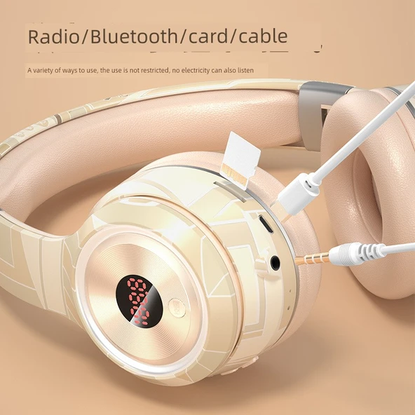 Bluetooth 5.2 Gaming Kulaklığı - Yunyan Beyazı - Gürültü Önleme - HiFi Ses - 6