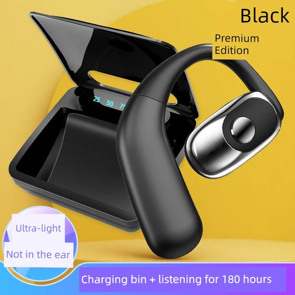 Kulak Üstü Bluetooth Kulaklık - Siyah Exclusive Edition - Şarj Kutulu - 180 Saat