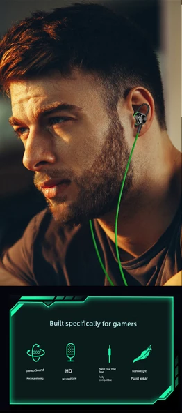 Mikrofonlu Kablolu E-Spor Oyuncu Kulaklığı - G25 Kırmızı - 10
