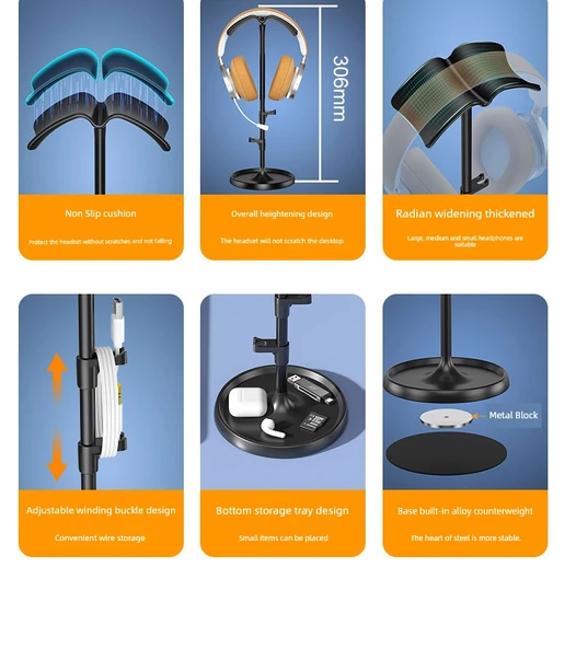 Masaüstü Gaming Kulaklık Standı - Pembe - Alüminyum Alaşımlı - 9