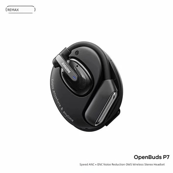 Kemik İletimli Bluetooth Kulaklık P7 - Gece Siyahı - Çift Gürültü Önleme