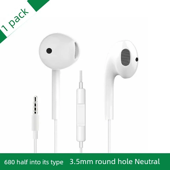 3.5mm Android Telefon Kulaklığı - 680 Yarım Kulaklık