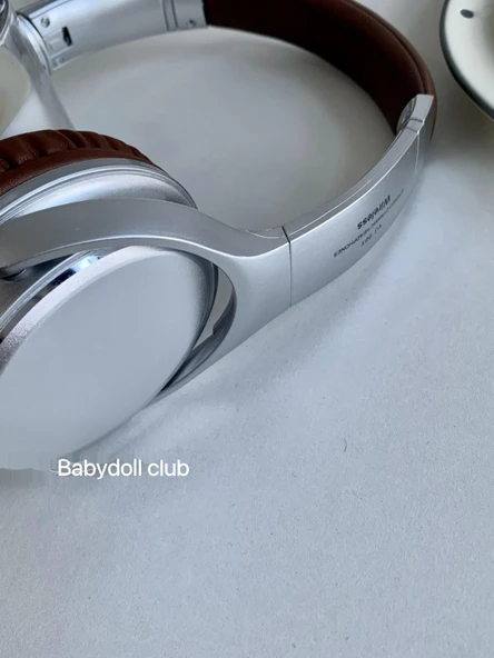 Retro Bluetooth 5.3 Kulaklık - Gümüş Kahverengi - Gelişmiş Gürültü Önleme - 6
