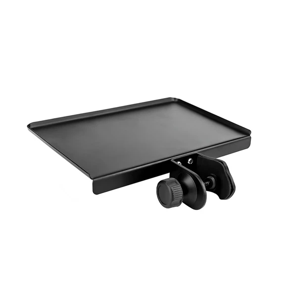 Ses Kartı Metal Saklama Rafı Mikrofon Standı - Büyük Boy Güçlendirilmiş Tepsi + 35cm Mikrofon Çubuğu - 6