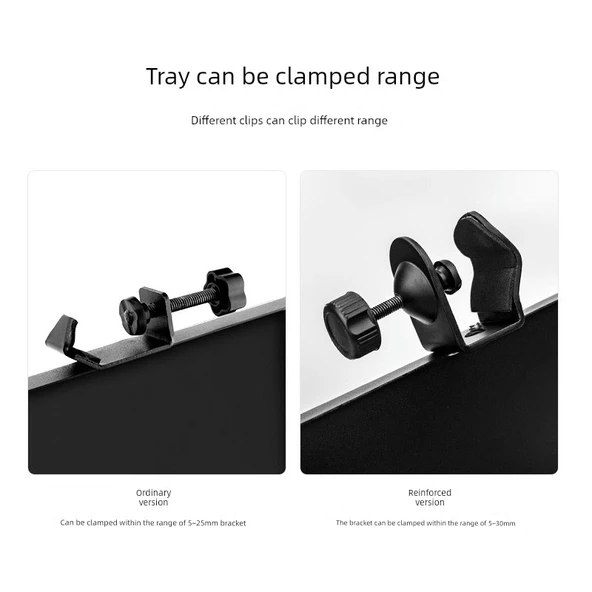Ses Kartı Metal Saklama Rafı Mikrofon Standı - Büyük Boy Güçlendirilmiş Tepsi + 35cm Mikrofon Çubuğu - 4
