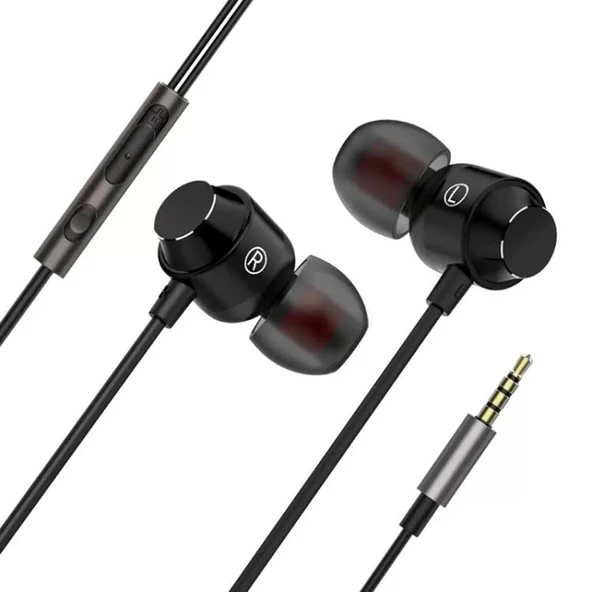 3.5mm Girişli Kulak İçi Kulaklık - MJS Siyahı