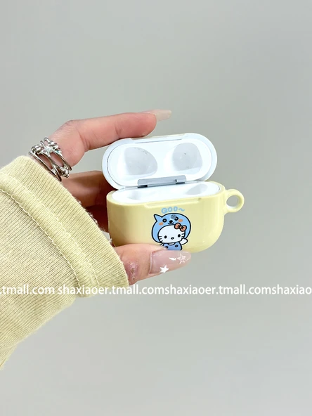 AirPods 2 Uyumlu Miffy Hellokitty Kılıf - Pembe Tekli + Kolye - 6