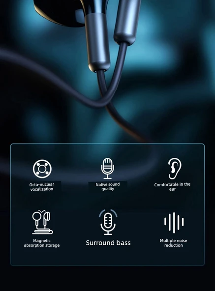 Lightning Girişli Kulak İçi Kulaklık - Gece Siyahı - iPhone 7-14 Serisi - Resim 6