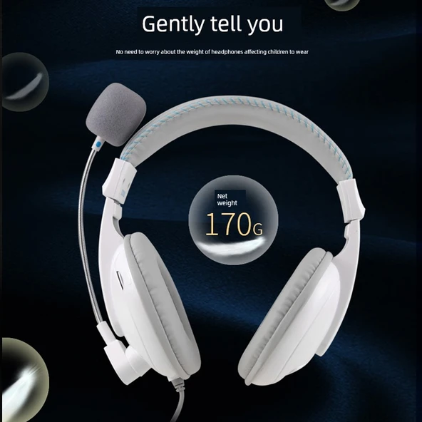 Type-C Çocuk Öğrenme Kulaklığı - Siyah - 3