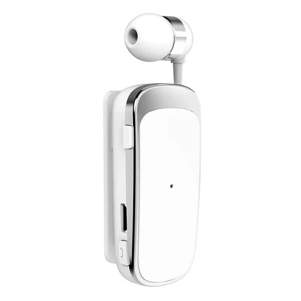 Bluetooth Tek Kulaklık - Gümüş - 10 Saat - Gürültü Önleme