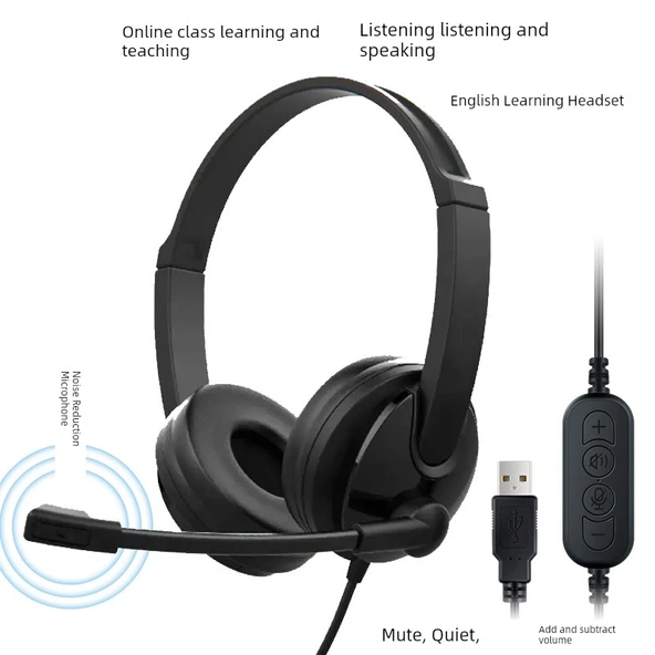 Online Eğitim Kulaklığı - 3.5mm Girişli - 2