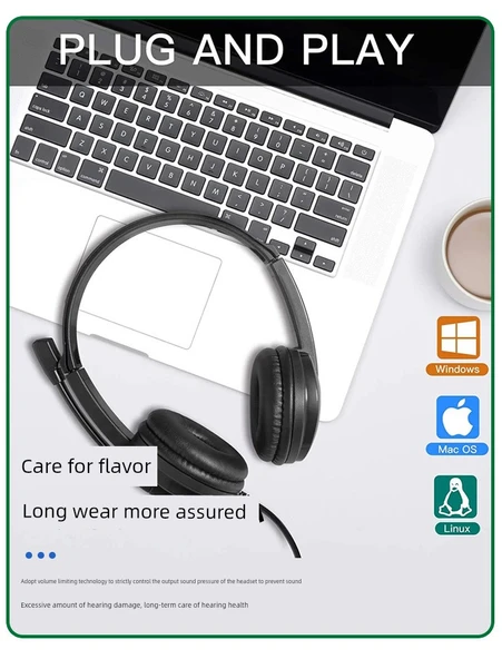 Online Eğitim Kulaklığı - 3.5mm Girişli - 10