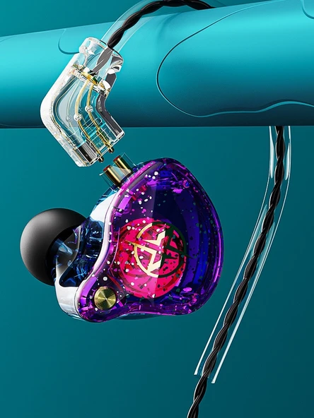 HiFi Hareketli Bobin Dirsekli Kulaklık - Renkli (3.5mm Mikrofonsuz) - 6
