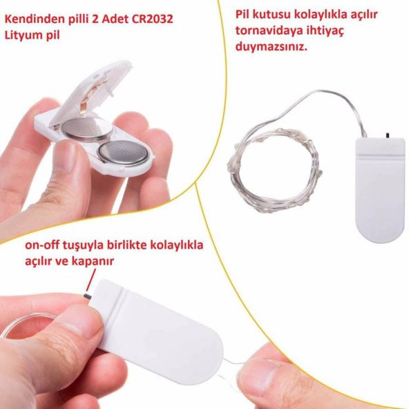 Peri Led Işık 3 Metre 30 Led Sarı - 2