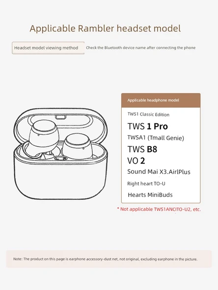 TWS1, X3, MiniBuds, TO-U Uyumlu Siyah Toz Önleyici Kulaklık Filtresi - 5-10 Adet - 4