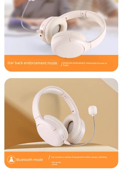 Bluetooth 6.0 Öğrenci Kulaklığı - Beyaz [Gerçek Zamanlı Dinleme + Kayıt Oynatma] - 11