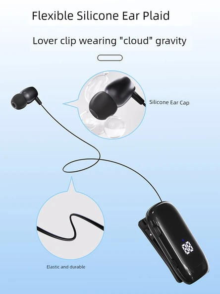 Bluetooth Yakalıklı Kablosuz Kulaklık - Gümüş Hızlı Şarj Gelişmiş Power Ekranlı - 4