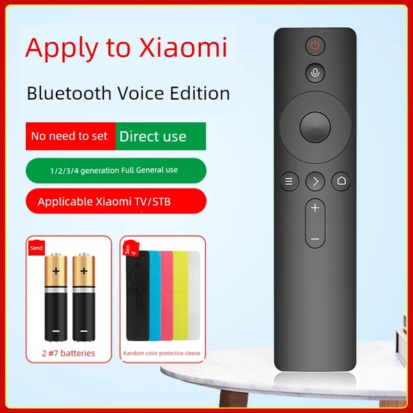 Xiaomi TV Kumandası - Siyah Bluetooth Sesli - Pil ve Kapaklı