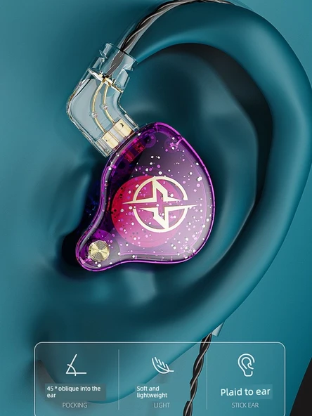 HiFi Hareketli Bobin Dirsekli Kulaklık - Yeşil (3.5mm Mikrofonsuz) - 2