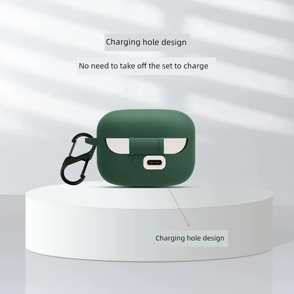 Sony LinkBuds Pembe Silikon Kılıf ve Kanca - 5