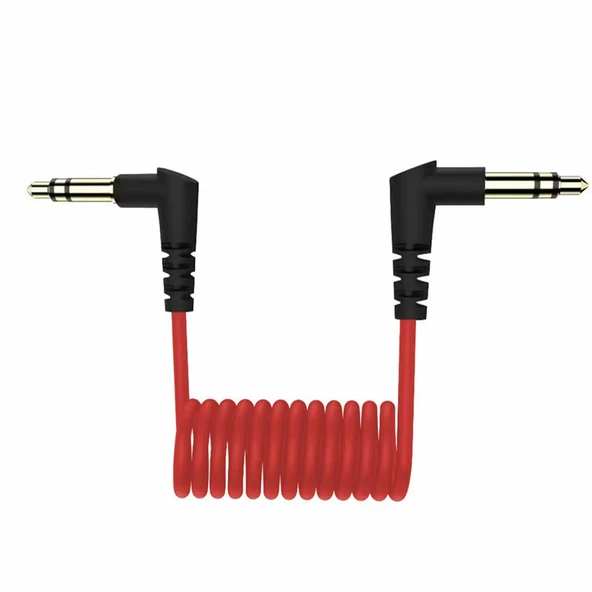 3.5mm - 3.5mm Mikrofon Kablosu (Level 3 - Level 3) - Kırmızı - 0.3m