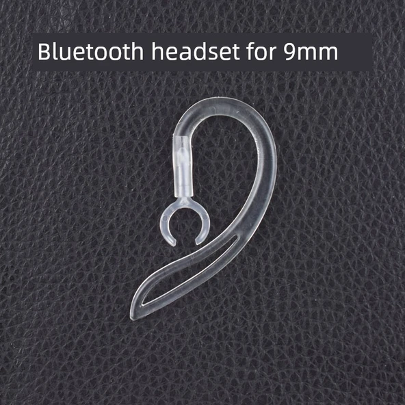 Bluetooth Kulaklık Spor Silikon Askısı - 9mm Şeffaf - 2 Adet