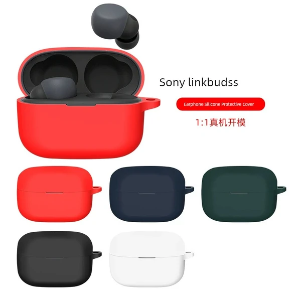 Sony LinkBuds Pembe Silikon Kılıf ve Kanca - 3