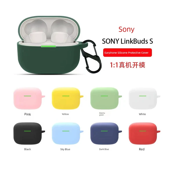 Sony LinkBuds Pembe Silikon Kılıf ve Kanca - 2