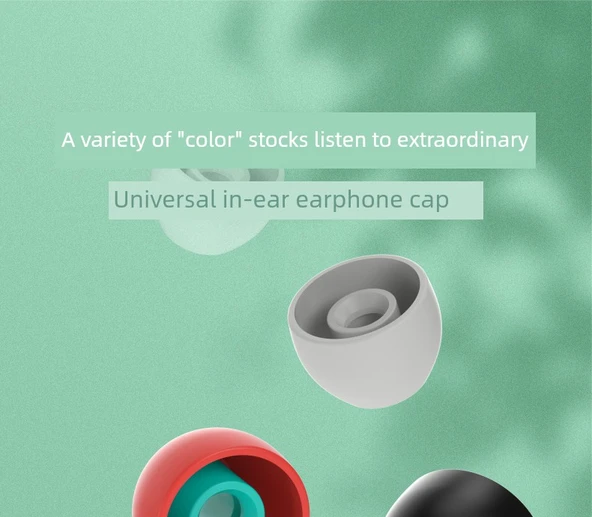 Silikon Kulaklık Ucu Kutusu - Zümrüt Yeşili - Plus Küçük Boy - 2 Çift - Resim 6