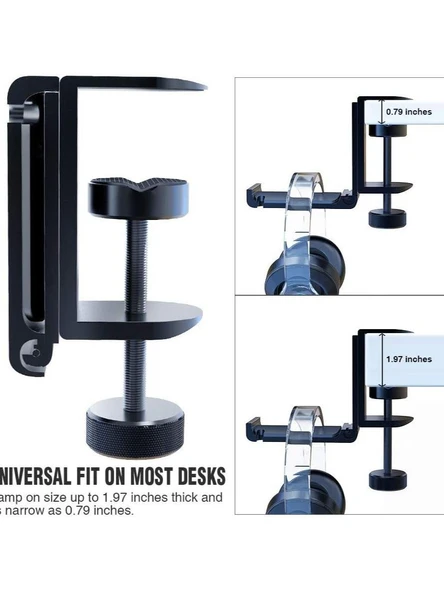 Kulaklık Tutucu - Deliksiz Basit Stil Kulaklık Askısı - Gümüş - Resim 6