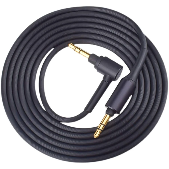 3.5mm Kalın Siyah Mikrofonsuz TPE Ses Kablosu - 5