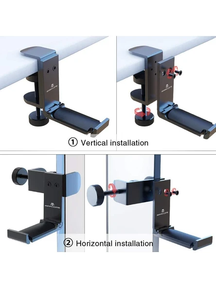 Kulaklık Tutucu - Deliksiz Basit Stil Kulaklık Askısı - Gümüş - Resim 2