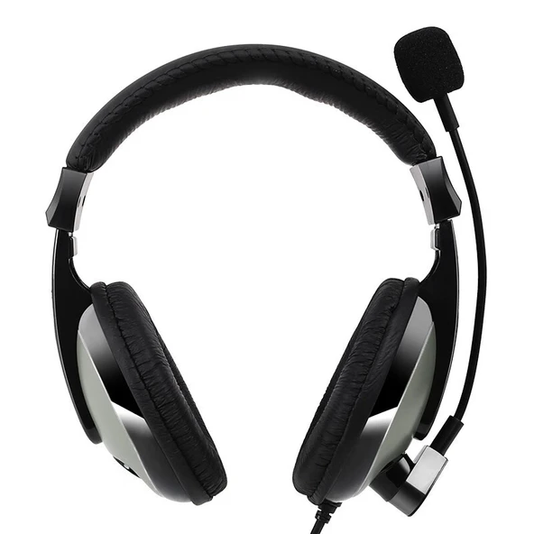 Kablolu Oyuncu Kulaklığı - Gri - 3.5mm Tek Girişli - 3