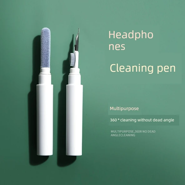Kulaklık Temizleme Fırçası - Çok Fonksiyonlu Bluetooth Kulaklık Temizleme Kalemi - Siyah - Resim 5