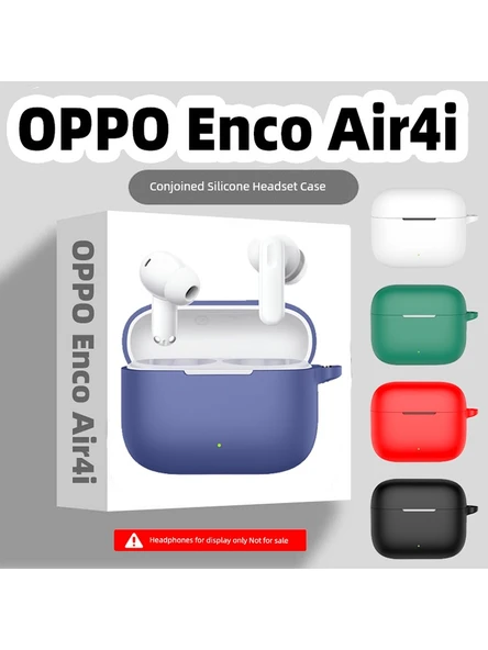 Oppo Enco Air4i Silikon Koruyucu Kılıf - Çin Kırmızısı + Kancalı - 2