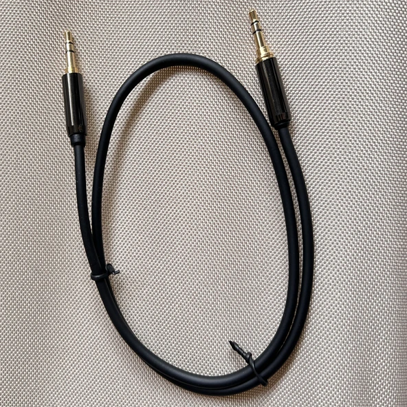 3.5mm - 3.5mm Ses Kablosu - Yüksek Kaliteli Siyah 1m